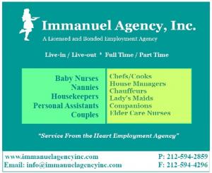 Immanuel Agency, Inc. - Offering nanny, babysitter, and caregiver services